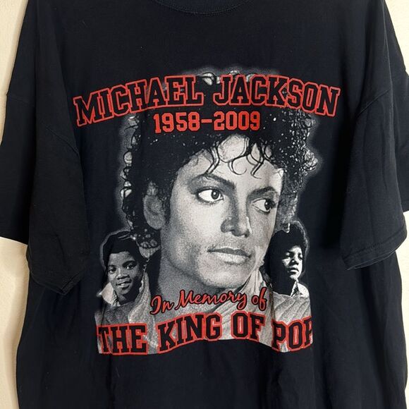 Vtg Michael Jackson king of pop graphic T-shirt oversized size XL unisex - Picture 2 of 6